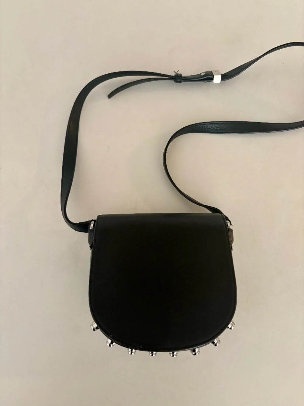 Alexander  Wang Timeless Black Leather Crossbody Bag with silver  Studs!
